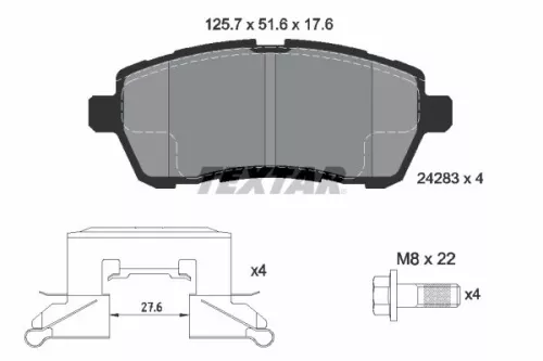 TEXTAR Brake Pad Set, disc brake (2428302)