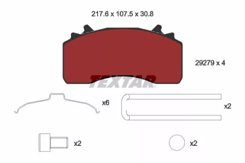 TEXTAR Brake Pad Set, disc brake (2927901)