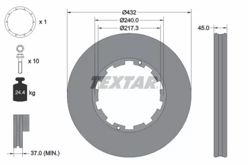 TEXTAR Brake Disc (93145600)