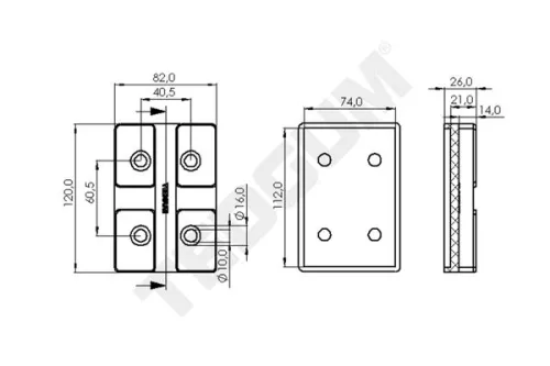 TEDGUM Mounting, control/trailing arm (TED53453)