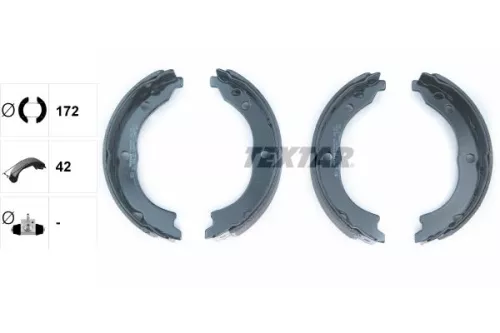 TEXTAR Brake Shoe Set, parking brake (91062100)