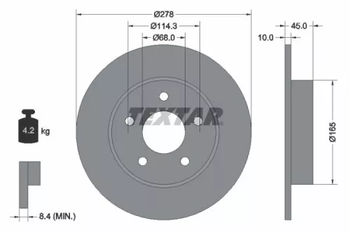TEXTAR Brake Disc (92125703)