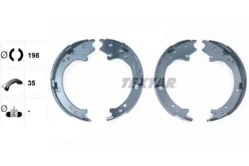 TEXTAR Brake Shoe Set, parking brake (91072300)