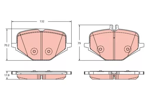 TRW Brake Pad Set, disc brake (GDB2395)