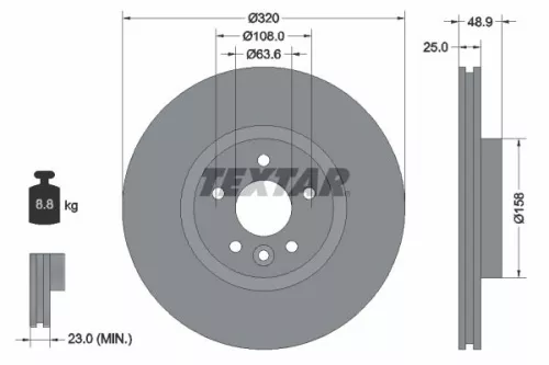 TEXTAR Brake Disc (92282105)