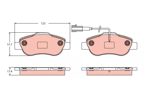 TRW Brake Pad Set, disc brake (GDB2405)