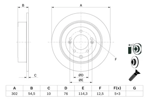 BOSCH Brake Disc (0986479E43)