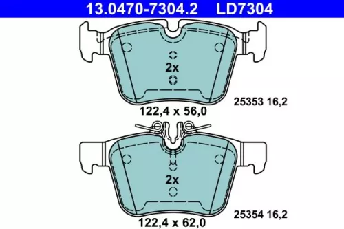 ATE Brake Pad Set, disc brake (13.0470-7304.2)