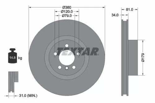TEXTAR Brake Disc (92233905)