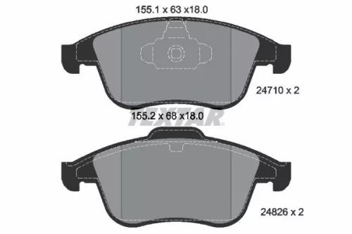 TEXTAR Brake Pad Set, disc brake (2471001)