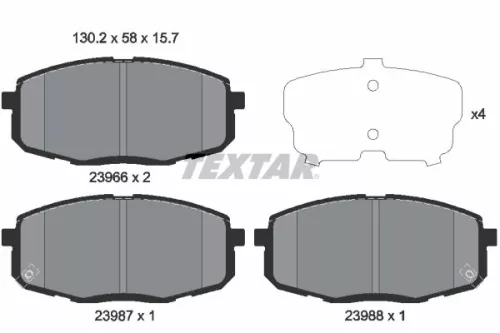 TEXTAR Brake Pad Set, disc brake (2396601)