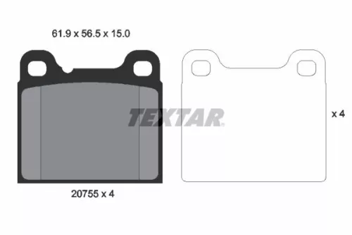 TEXTAR Brake Pad Set, disc brake (2075506)