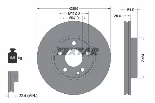 TEXTAR Brake Disc (92257005)