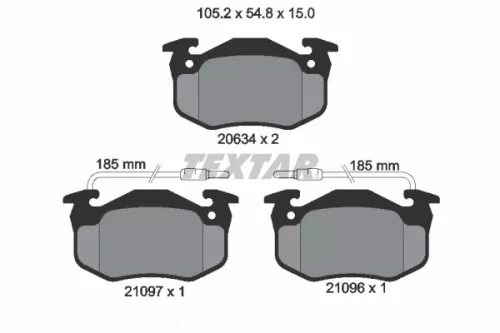 TEXTAR Brake Pad Set, disc brake (2109601)