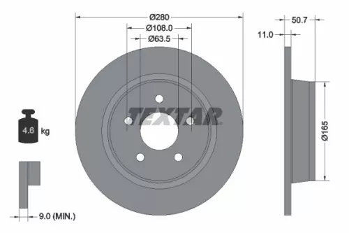 TEXTAR Brake Disc (92238903)
