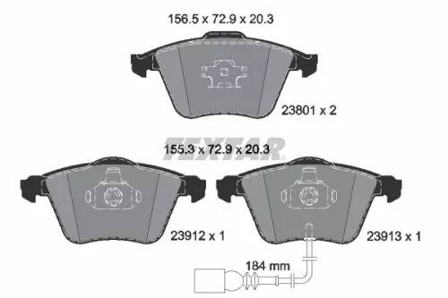 TEXTAR Brake Pad Set, disc brake (2380101)