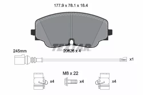 TEXTAR Brake Pad Set, disc brake (2062601)
