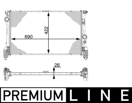 MAHLE Radiator, engine cooling (CR931000P)