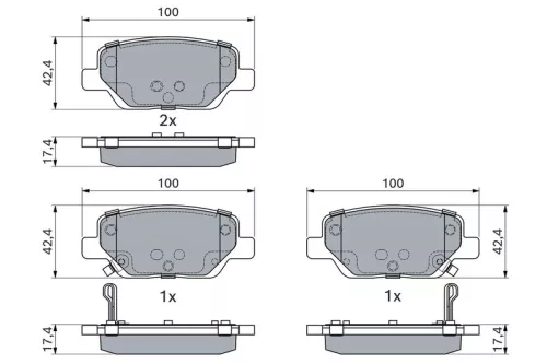 BOSCH Brake Pad Set, disc brake (0986495393)