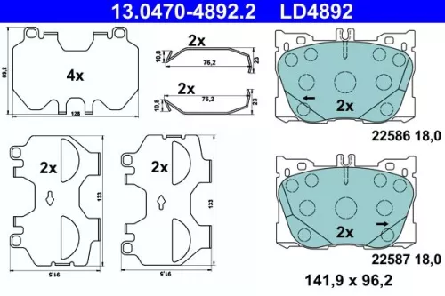 Brake Pad Set, disc brake