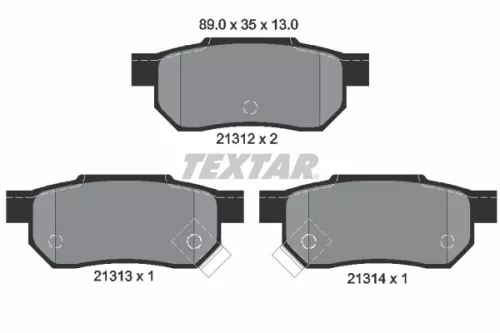 TEXTAR Brake Pad Set, disc brake (2131201)