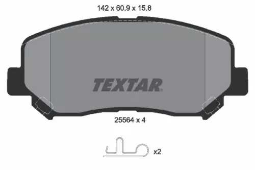 TEXTAR Brake Pad Set, disc brake (2556401)