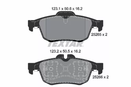 TEXTAR Brake Pad Set, disc brake (2526501)