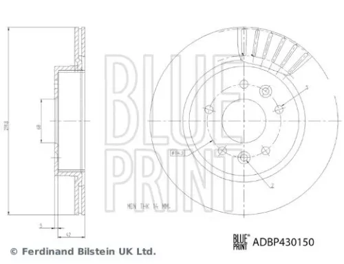 BLUE PRINT Brake Disc (ADBP430150)