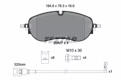 TEXTAR Brake Pad Set, disc brake (2640701)