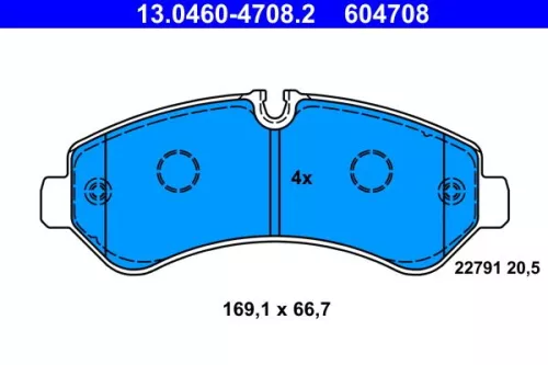 ATE Brake Pad Set, disc brake (13.0460-4708.2)