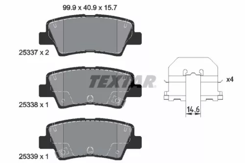 TEXTAR Brake Pad Set, disc brake (2533701)