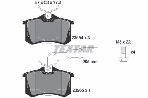 TEXTAR Brake Pad Set, disc brake (2355403)