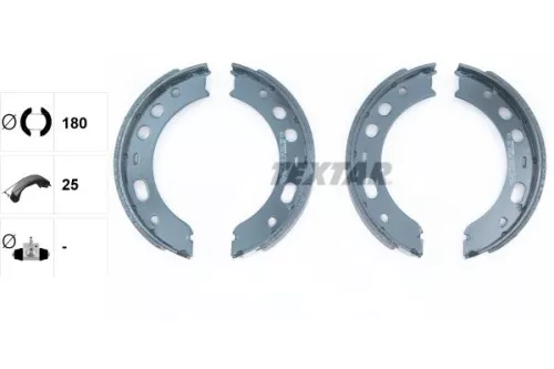 TEXTAR Brake Shoe Set, parking brake (91063500)