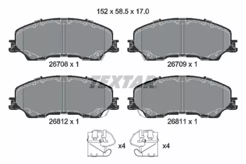 TEXTAR Brake Pad Set, disc brake (2670801)