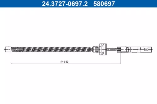 ATE Cable Pull, parking brake (24.3727-0697.2)