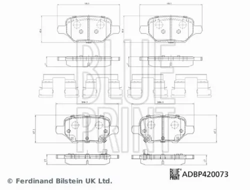 BLUE PRINT Brake Pad Set, disc brake (ADBP420073)