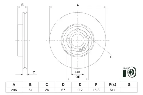 BOSCH Brake Disc (0986479H74)