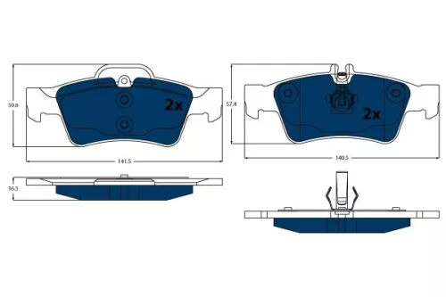 TRW Brake Pad Set, disc brake (GDB1546BTE)