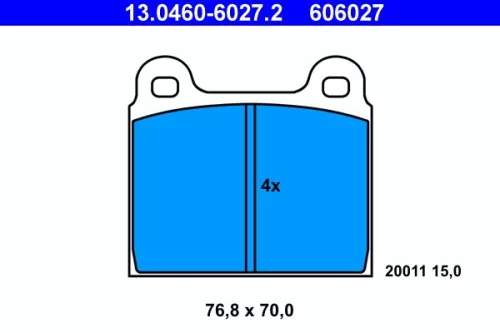 ATE Brake Pad Set, disc brake (13.0460-6027.2)