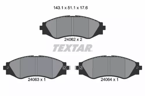 TEXTAR Brake Pad Set, disc brake (2406201)