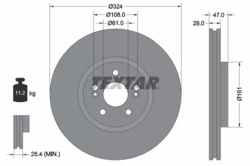 TEXTAR Brake Disc (92119405)