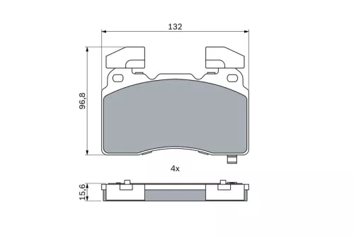 BOSCH Brake Pad Set, disc brake (0986424894)