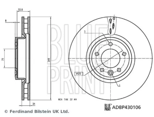 BLUE PRINT Brake Disc (ADBP430106)