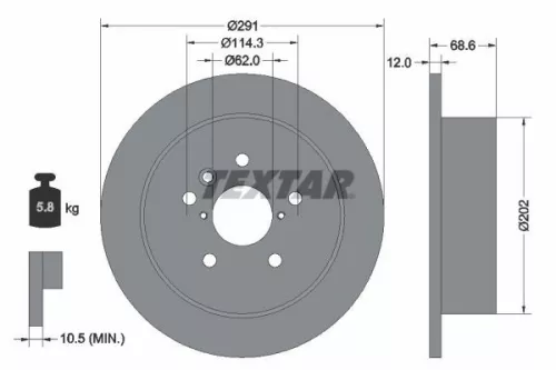 TEXTAR Brake Disc (92144203)