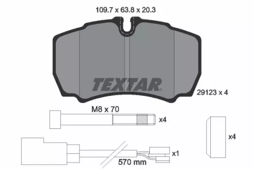 TEXTAR Brake Pad Set, disc brake (2912307)