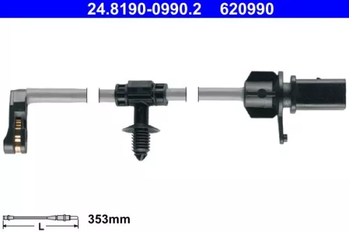 ATE Warning Contact, brake pad wear (24.8190-0990.2)