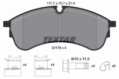 TEXTAR Brake Pad Set, disc brake (2217801)