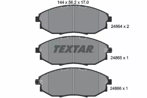 TEXTAR Brake Pad Set, disc brake (2486401)
