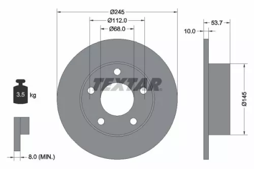 TEXTAR Brake Disc (92090803)