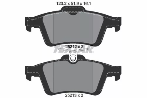 TEXTAR Brake Pad Set, disc brake (2521201)
